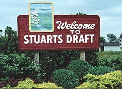 Stuarts Draft Welcome Sign